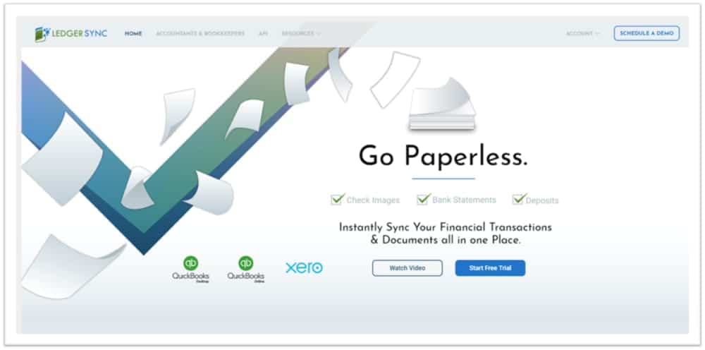 Ledgersync Application Homepage